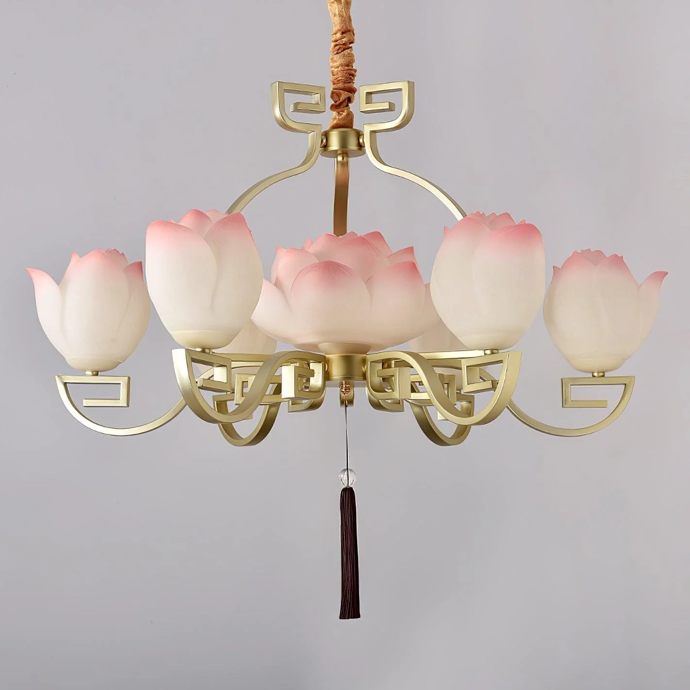 Lotus Oriental Resin Chandelier - Image 24