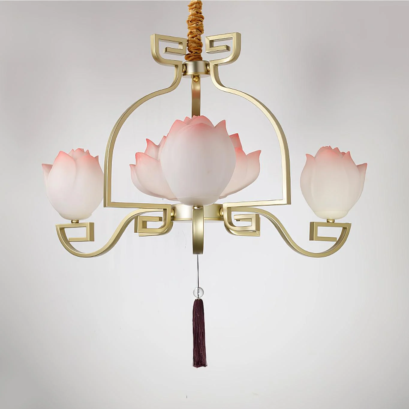 Lotus Oriental Resin Chandelier - Image 28