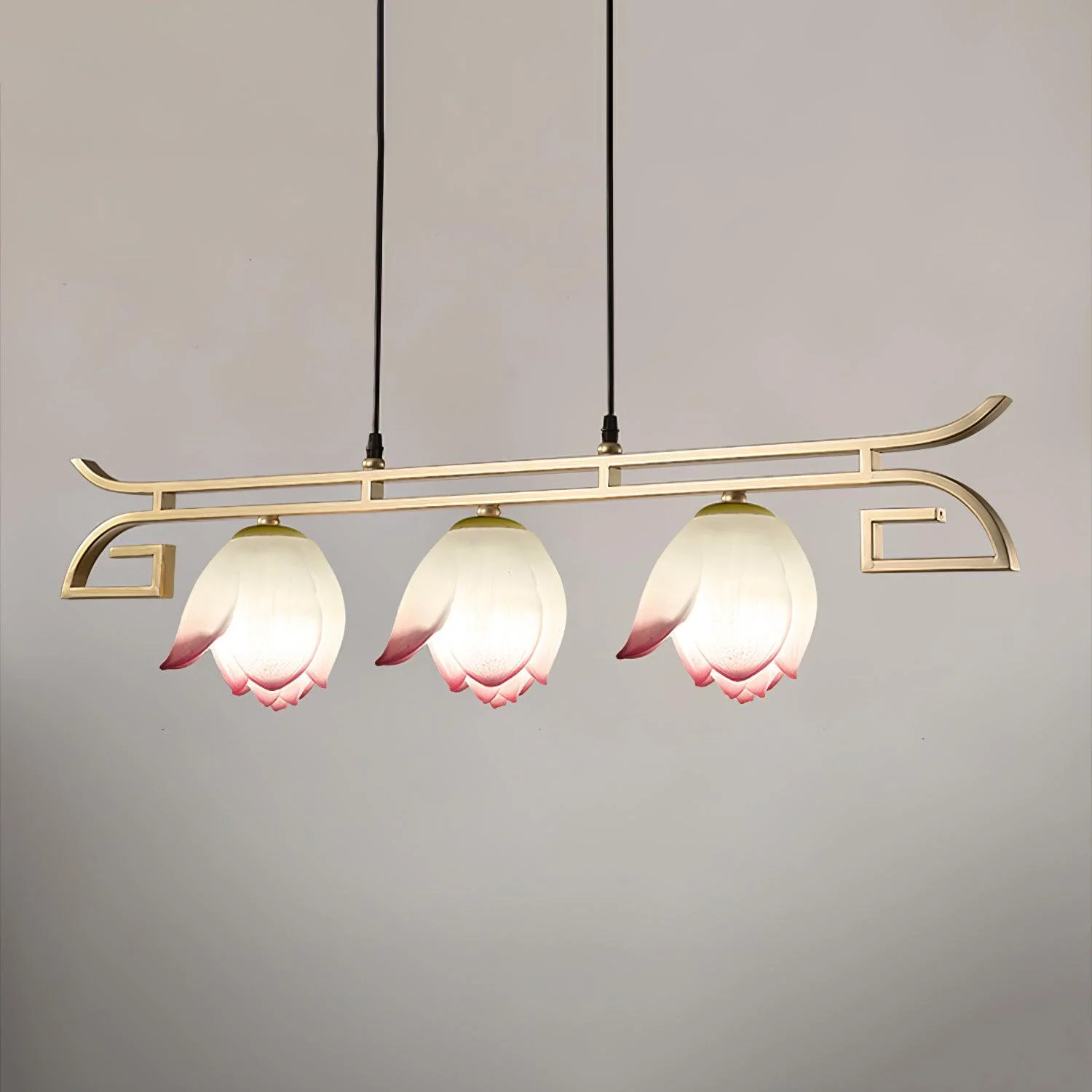 Lotus Oriental Resin Chandelier - Image 8
