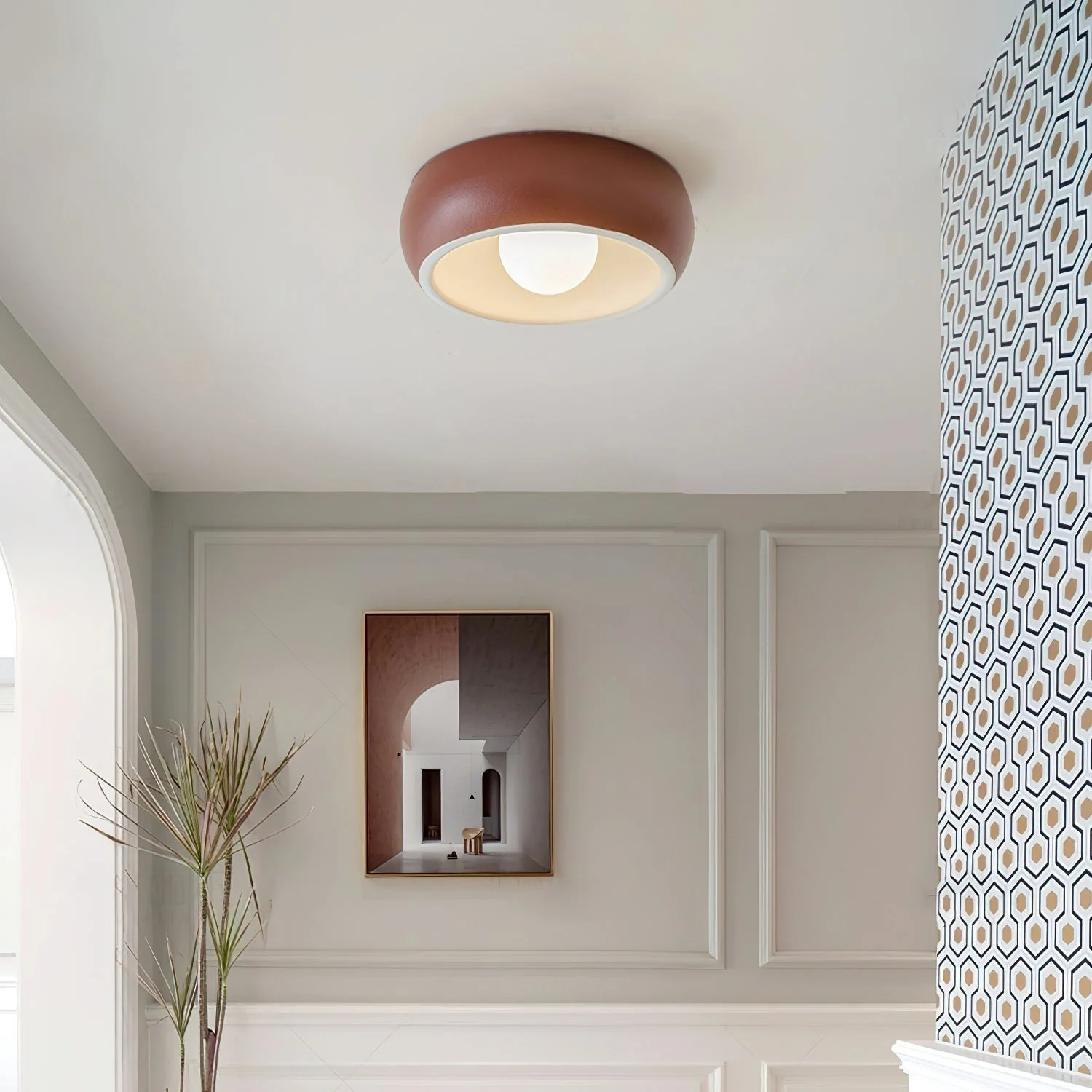 Louis Modern Minimalist Round Glass Ceiling Light - Image 21