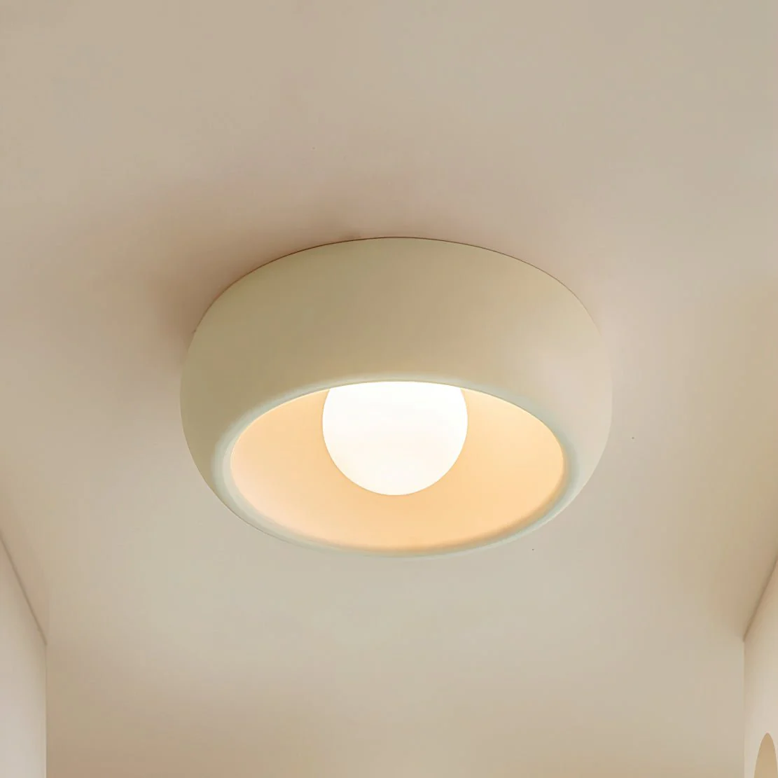 Louis Modern Minimalist Round Glass Ceiling Light - Image 4