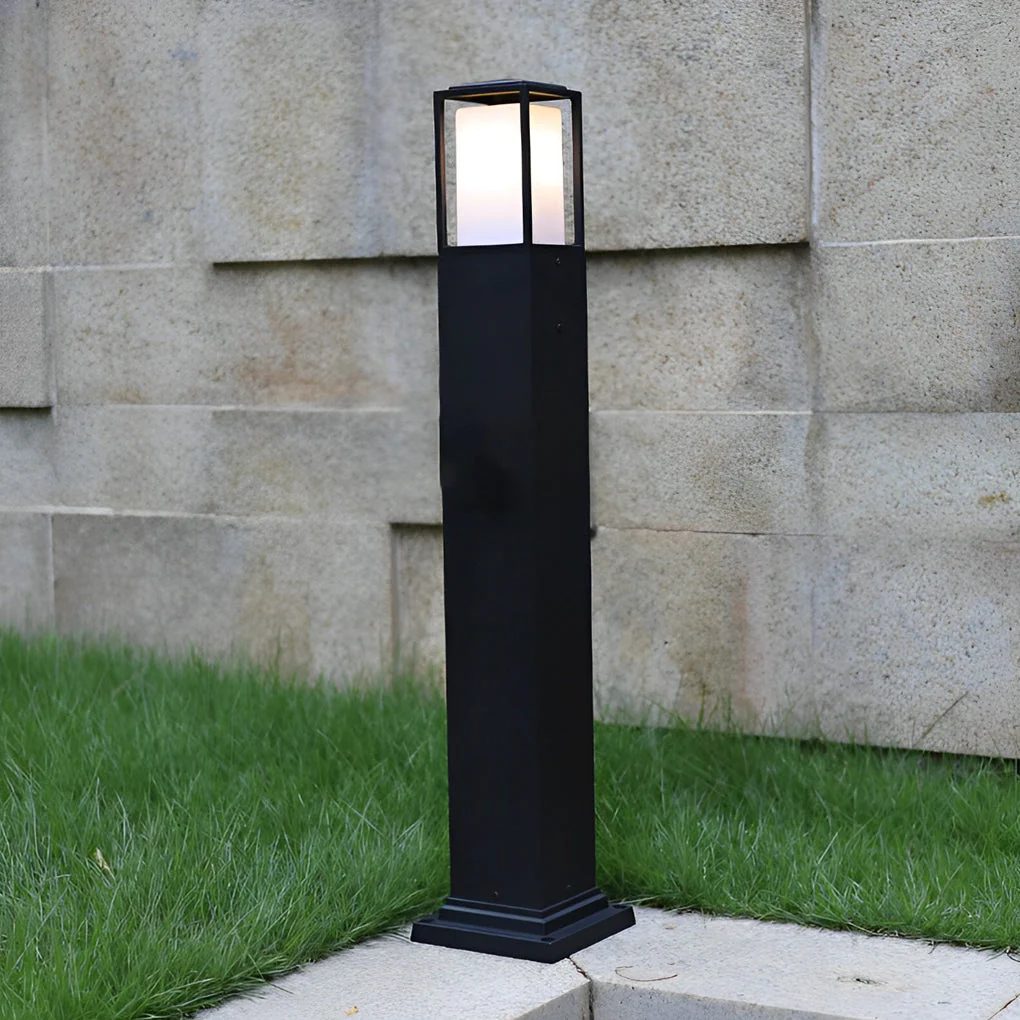 Louisa High Bollard Elegant Square Outdoor Light - Image 4