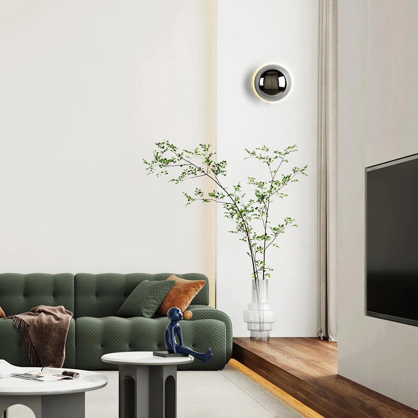 Louisa Modern Minimalist Sphere Sconce Wall Lamp - Image 11