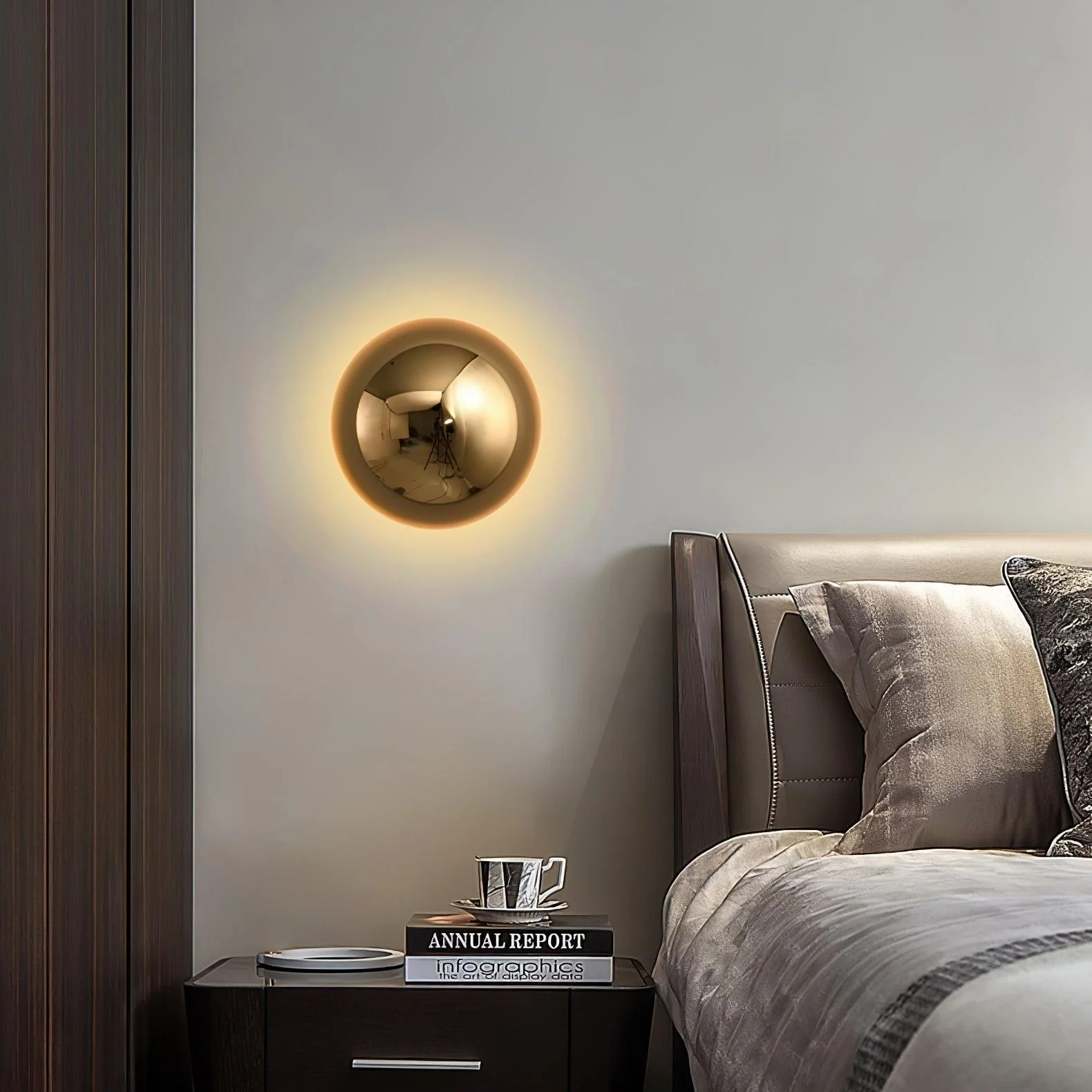 Louisa Modern Minimalist Sphere Sconce Wall Lamp - Image 4