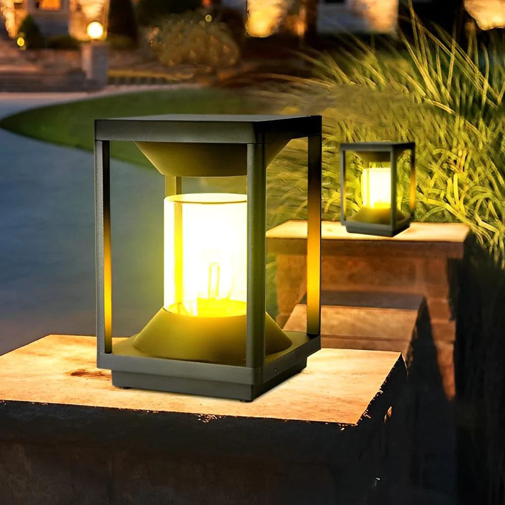 Lucas Minimalist Modern Fence Outdoor Post Lights