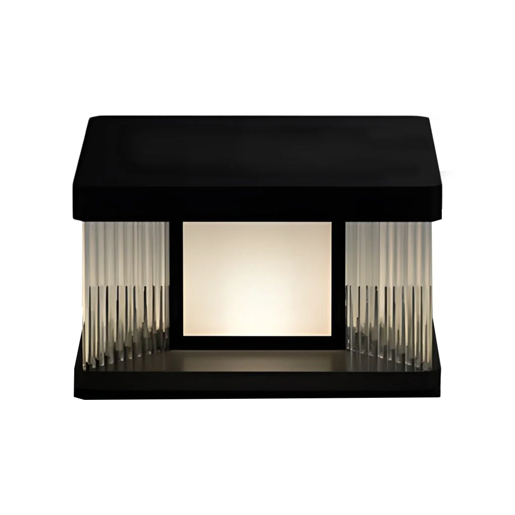 Lucinda Modern Solar Fence Glass Post Lights - Image 5