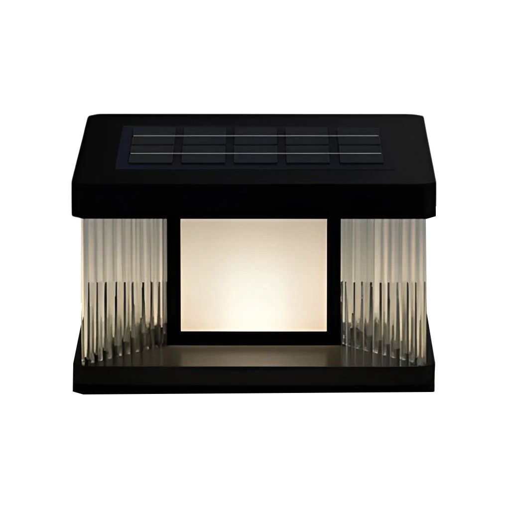 Lucinda Modern Solar Fence Glass Post Lights - Image 6