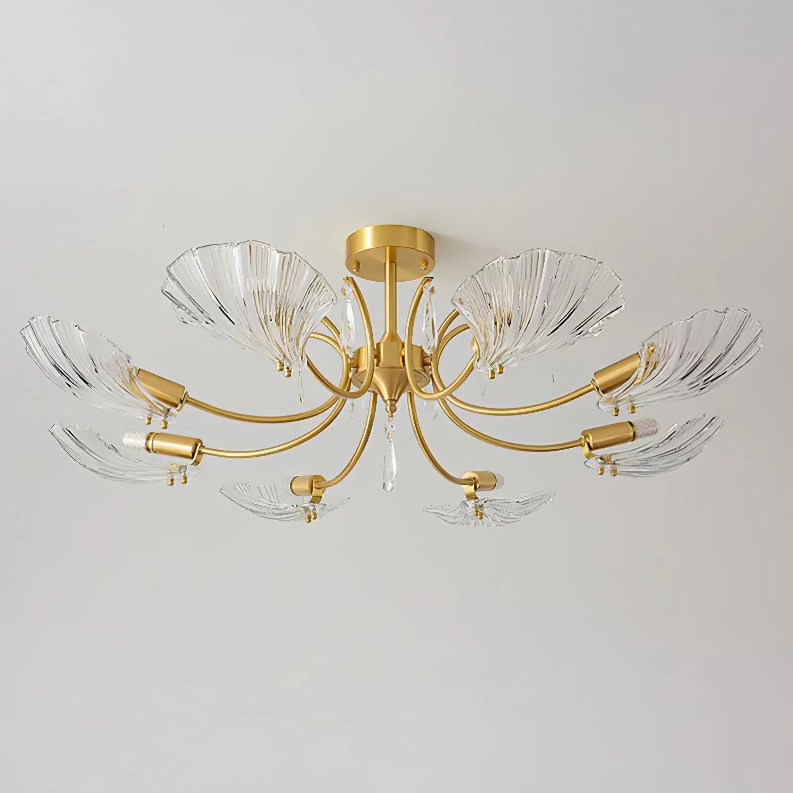 Lumara Petal Glass Brass Chandelier - Image 18