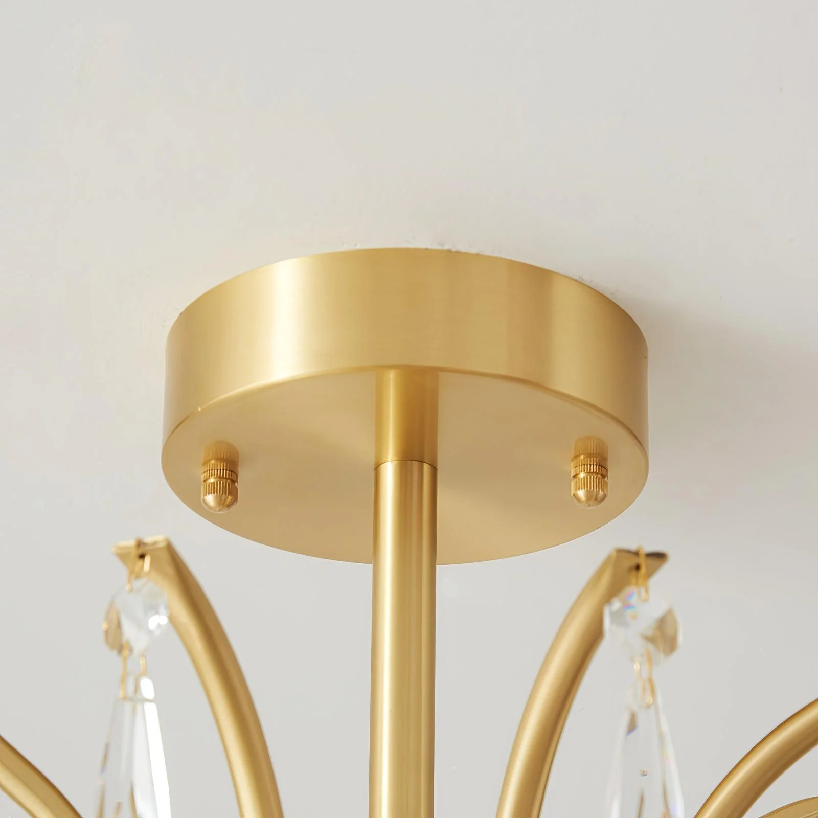 Lumara Petal Glass Brass Chandelier - Image 2