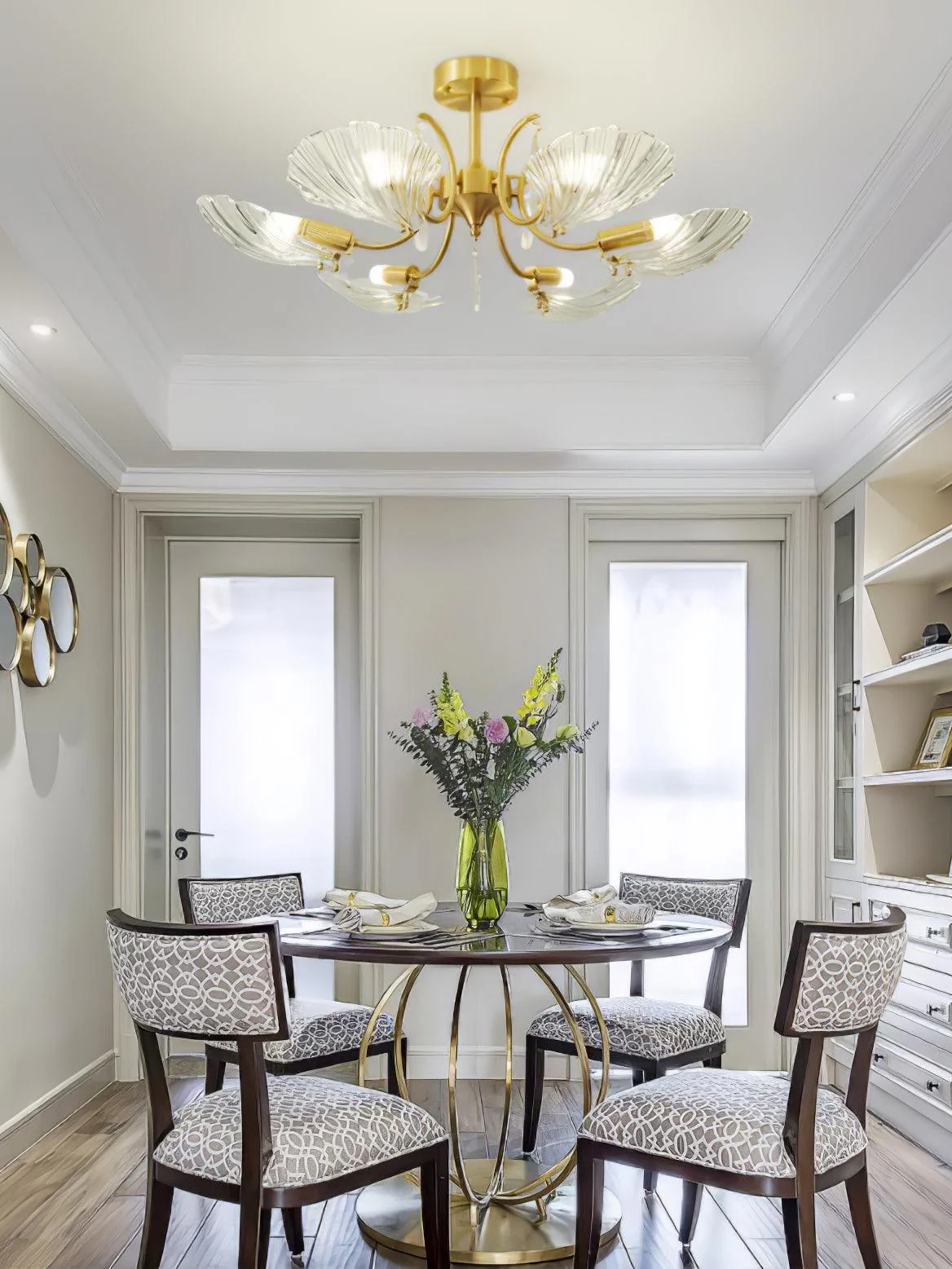 Lumara Petal Glass Brass Chandelier - Image 24