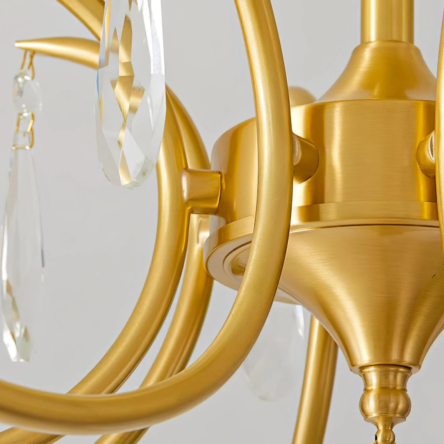 Lumara Petal Glass Brass Chandelier - Image 26