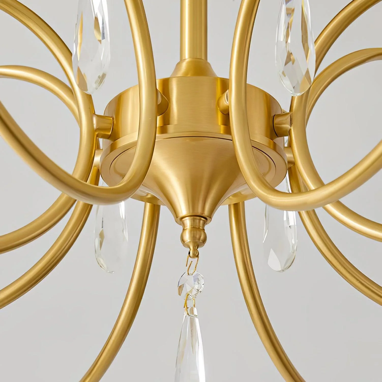 Lumara Petal Glass Brass Chandelier - Image 29