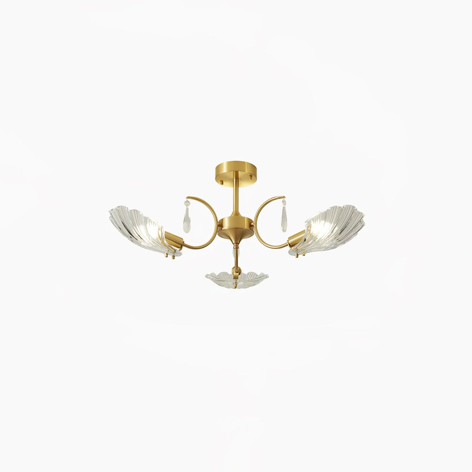Lumara Petal Glass Brass Chandelier - Image 9