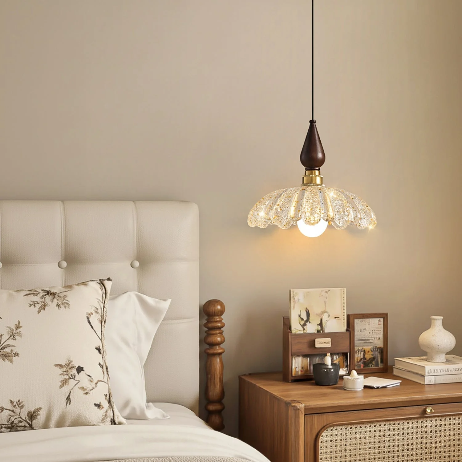 Lume Modern Wood Resin Pendant Light - Image 2