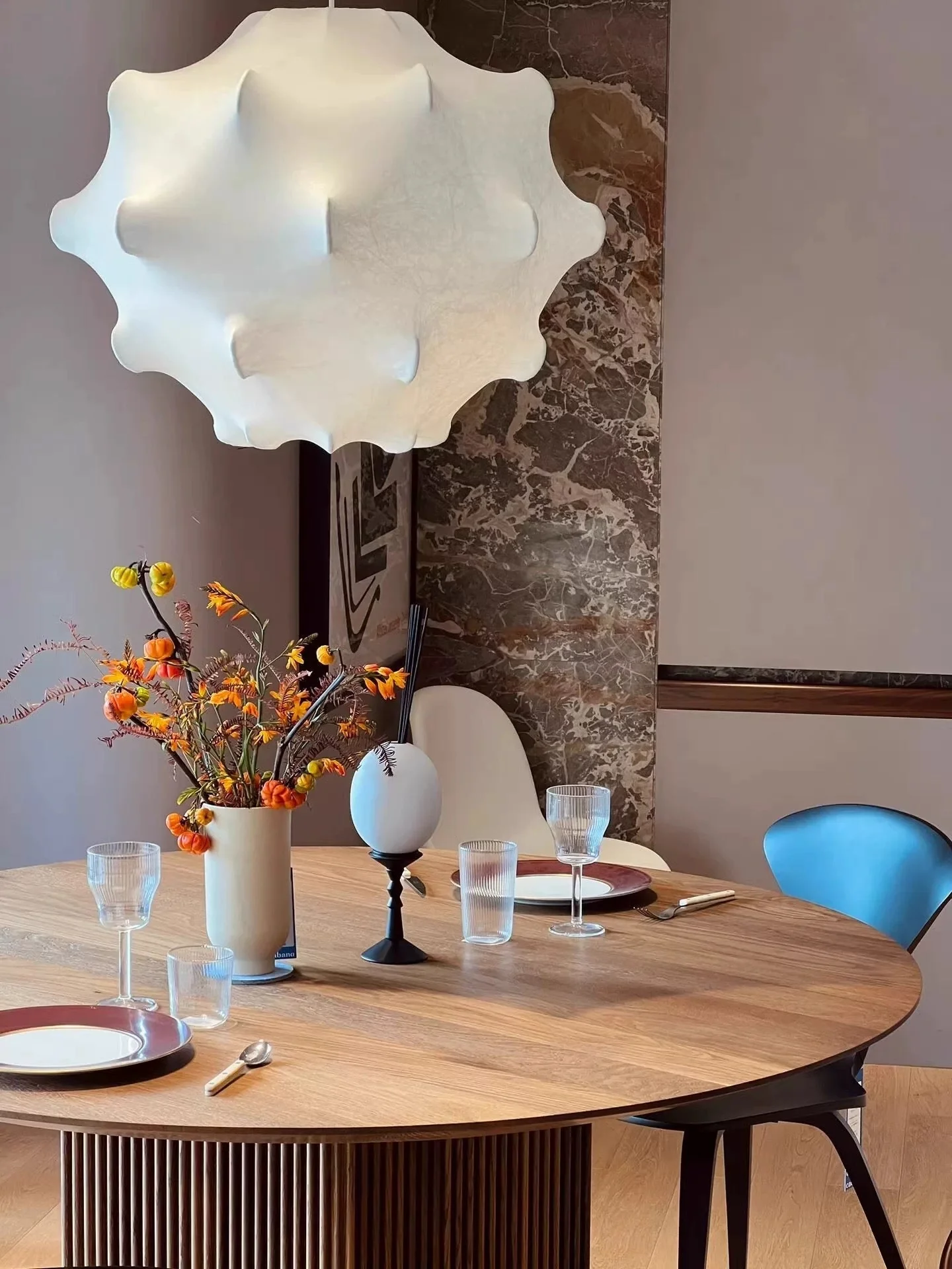 Lumina Contemporary Silk Pendant Lamp - Image 31