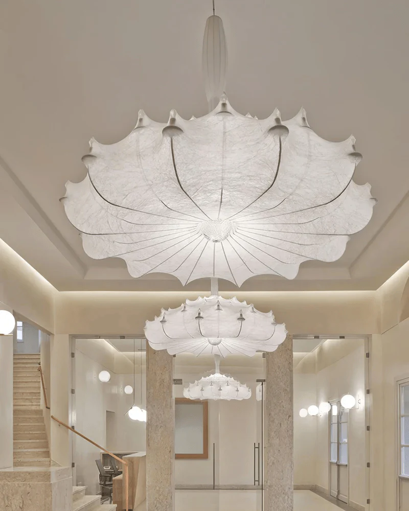 Lumina Contemporary Silk Pendant Lamp - Image 37