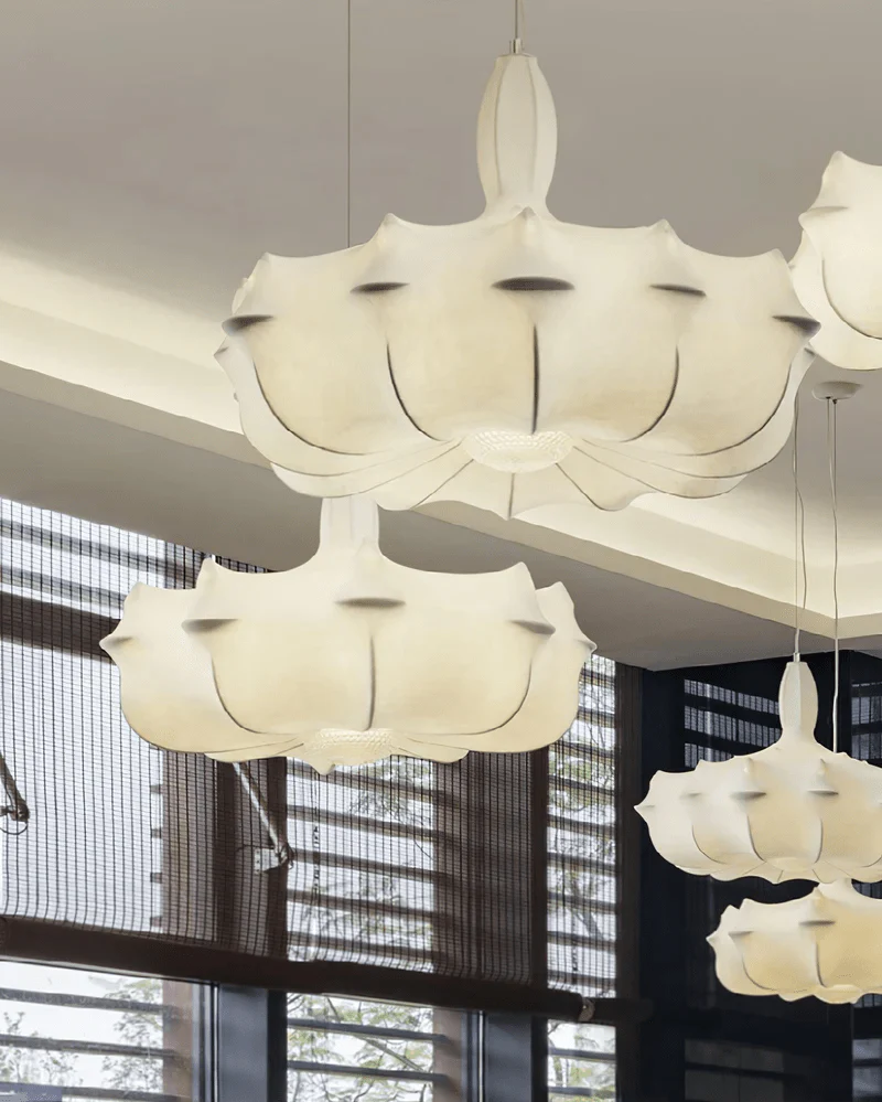 Lumina Contemporary Silk Pendant Lamp - Image 39