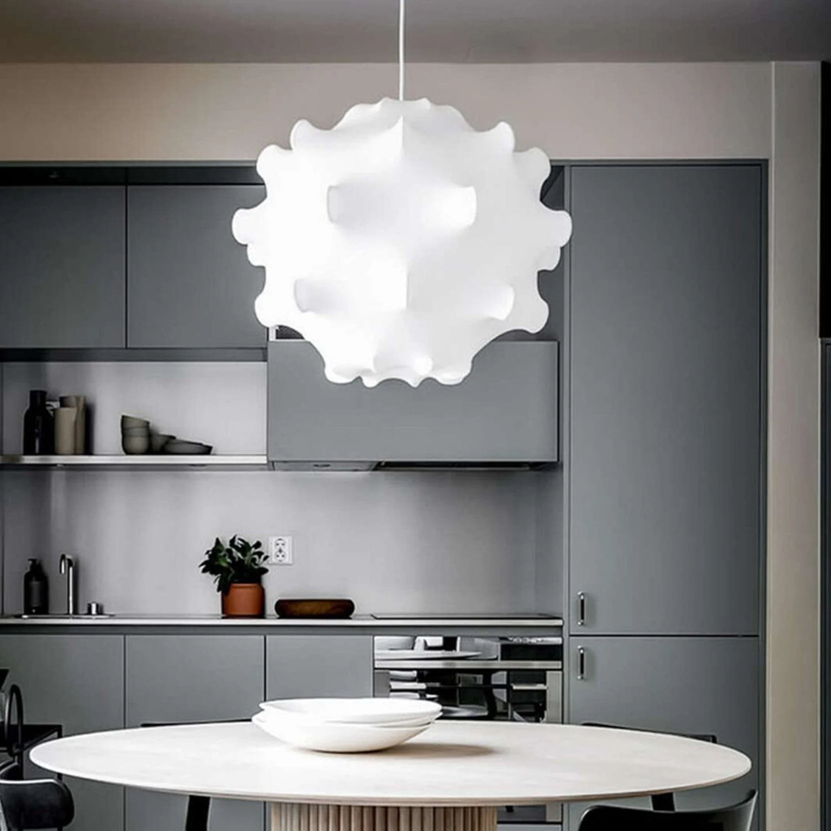 Lumina Contemporary Silk Pendant Lamp - Image 4