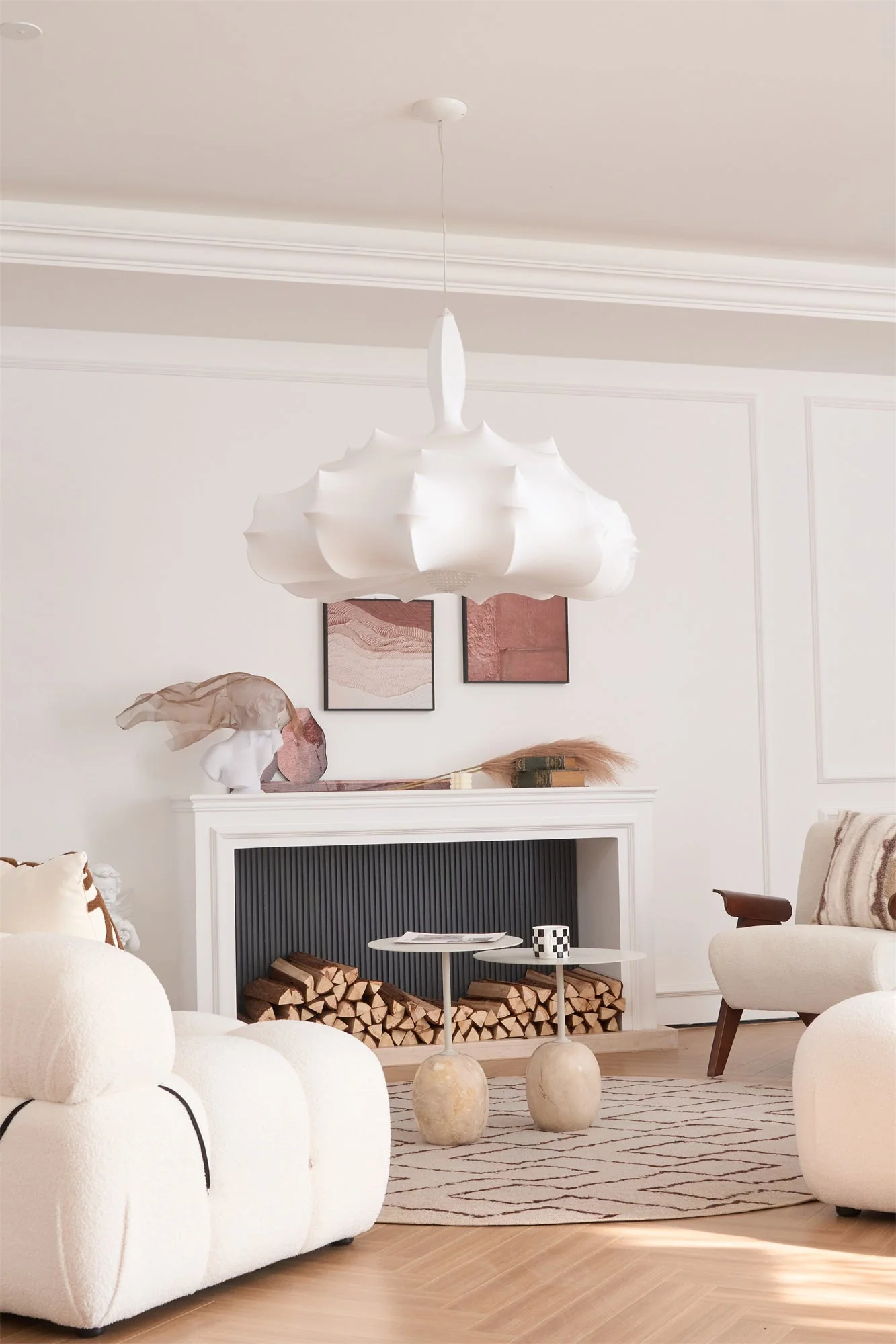 Lumina Contemporary Silk Pendant Lamp - Image 40