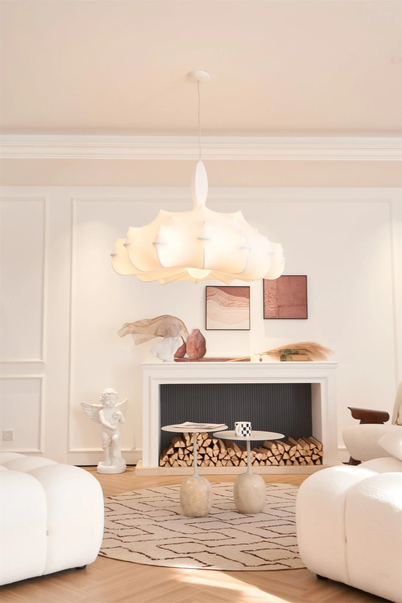 Lumina Contemporary Silk Pendant Lamp - Image 52