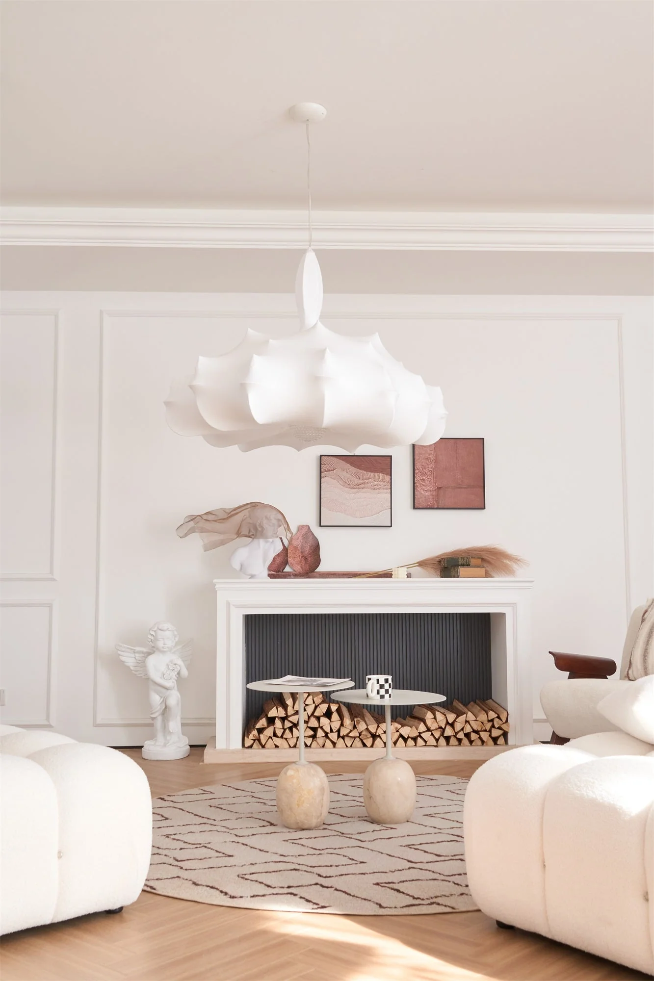 Lumina Contemporary Silk Pendant Lamp - Image 53