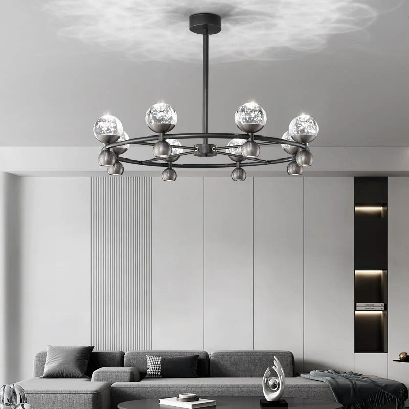 Lumiryn Orbital Glass Globe Chandelier - Image 3