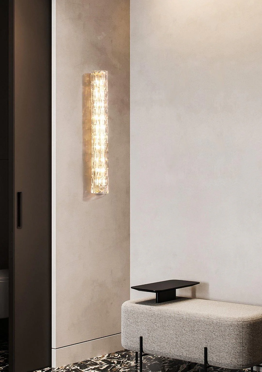 Lumix Brass Glass Glam Wall Lamp - Image 12