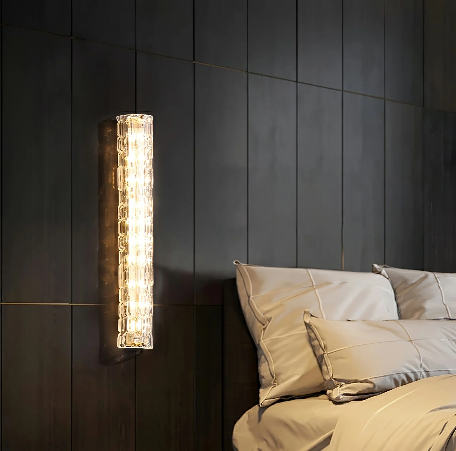 Lumix Brass Glass Glam Wall Lamp - Image 16