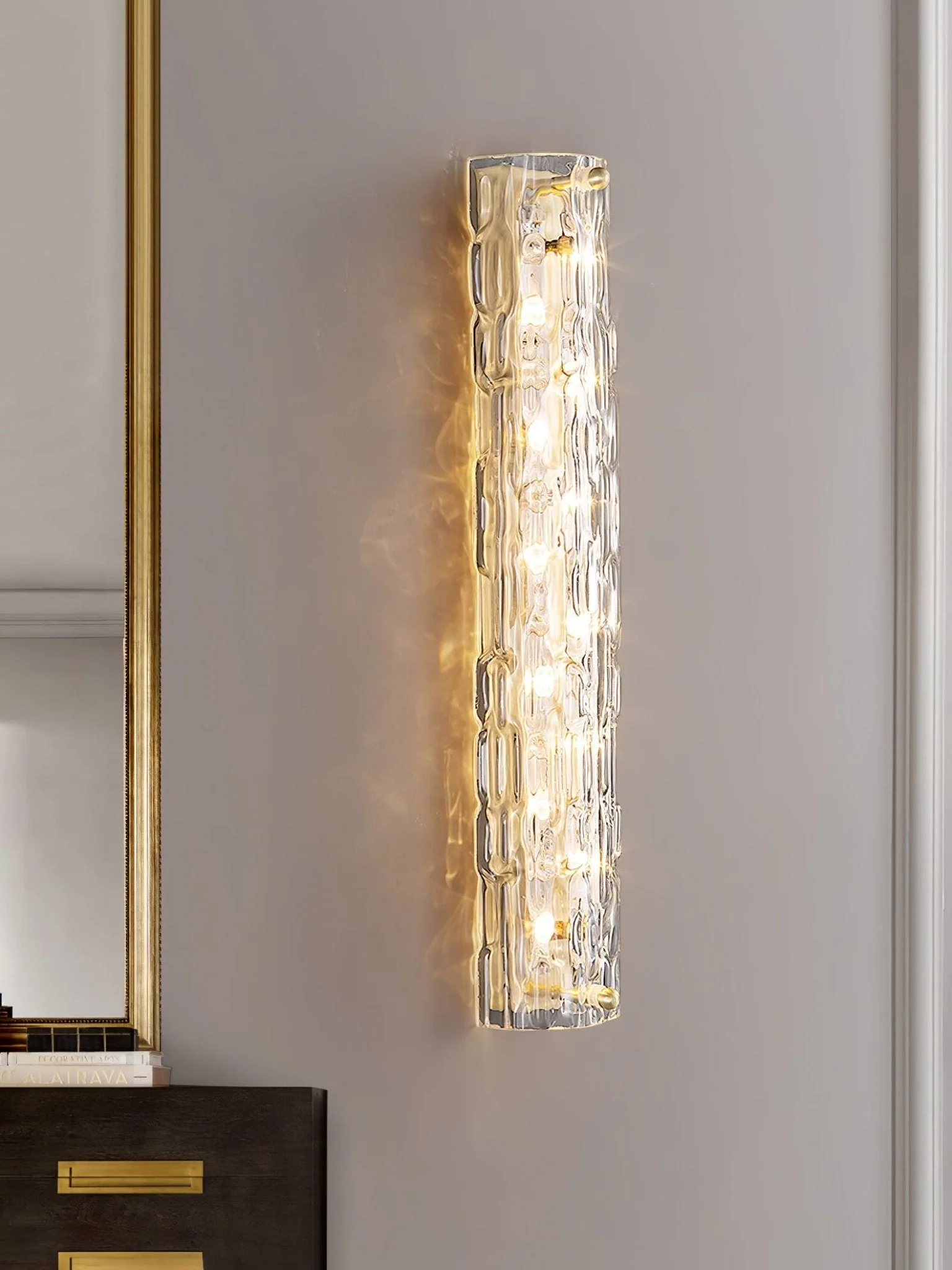 Lumix Brass Glass Glam Wall Lamp - Image 18