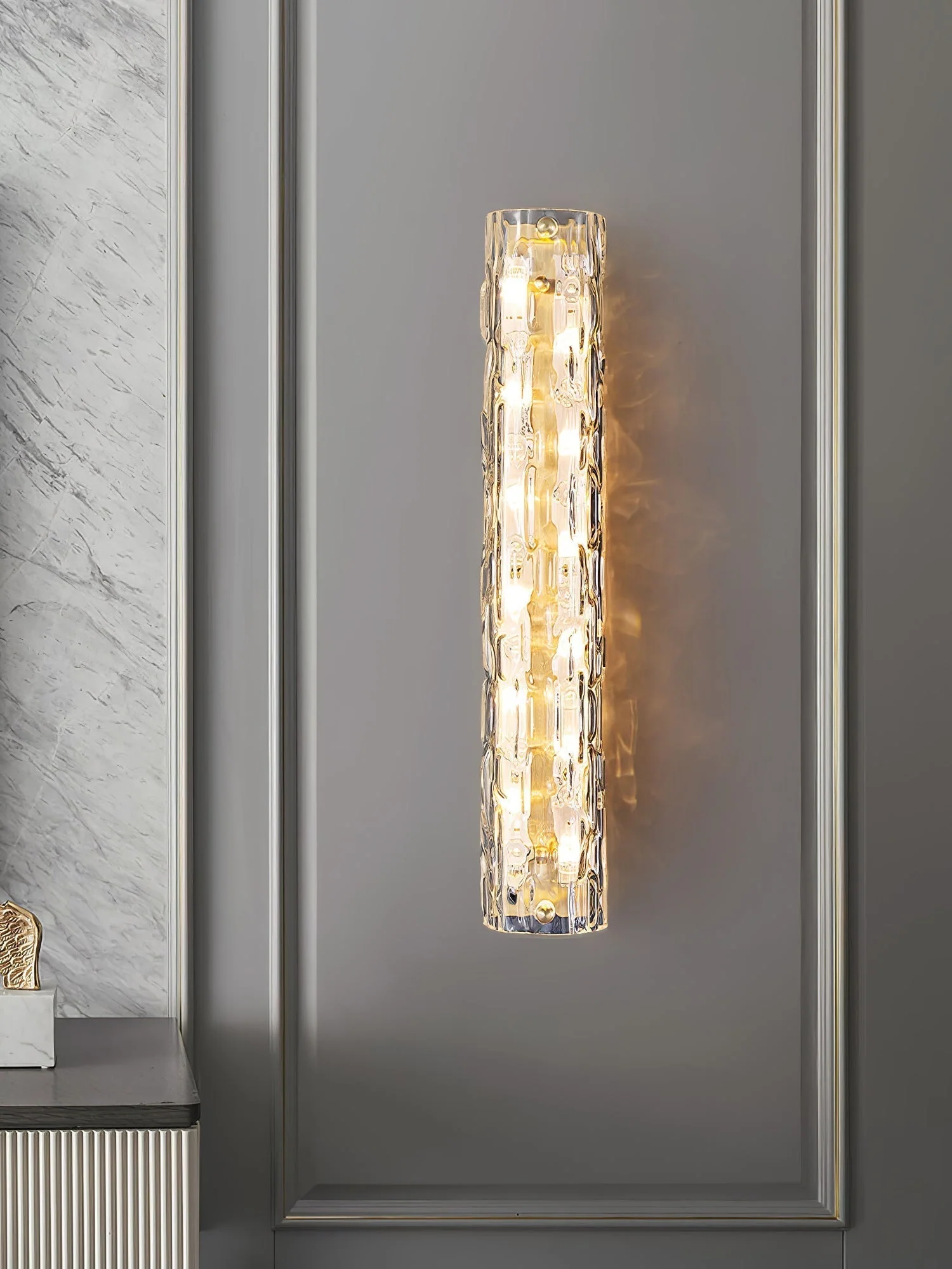 Lumix Brass Glass Glam Wall Lamp - Image 19