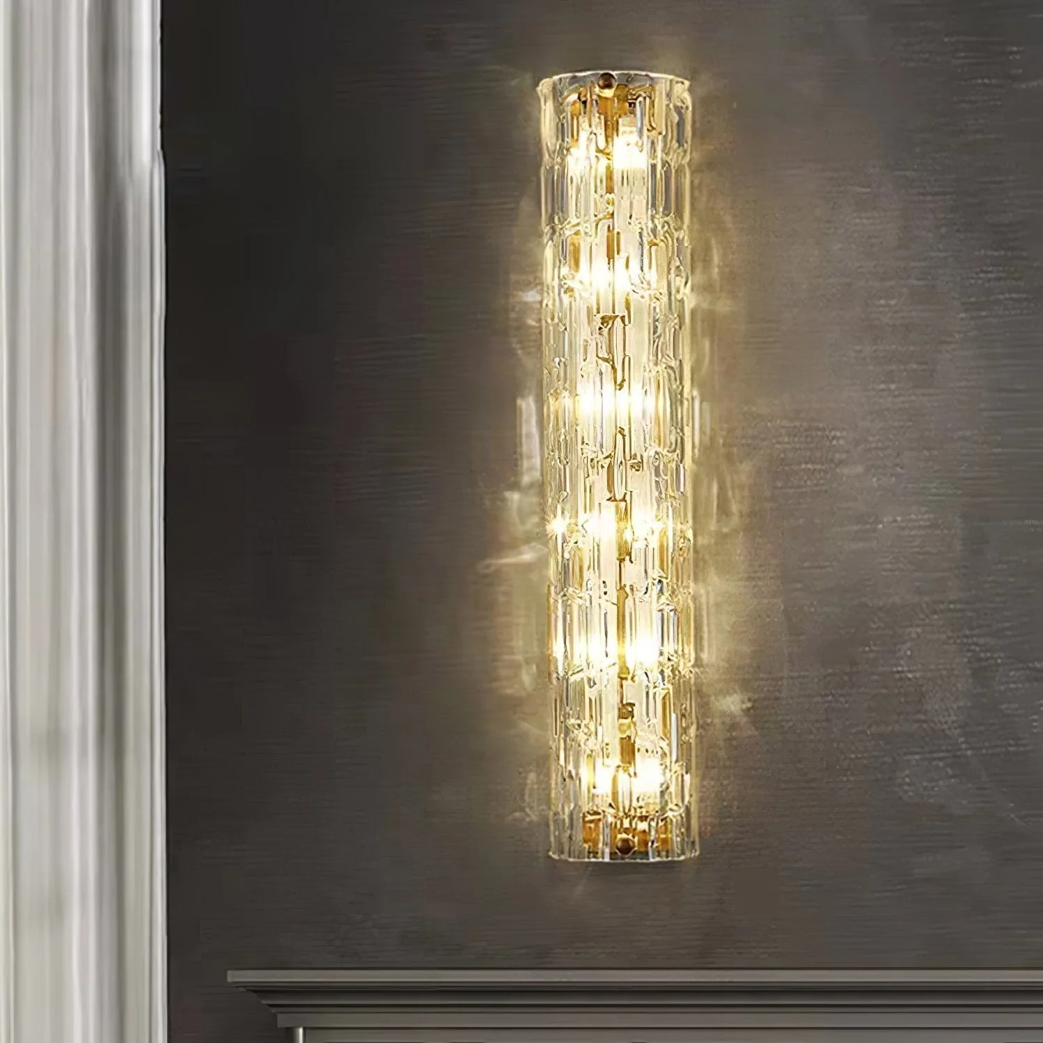 Lumix Brass Glass Glam Wall Lamp - Image 41