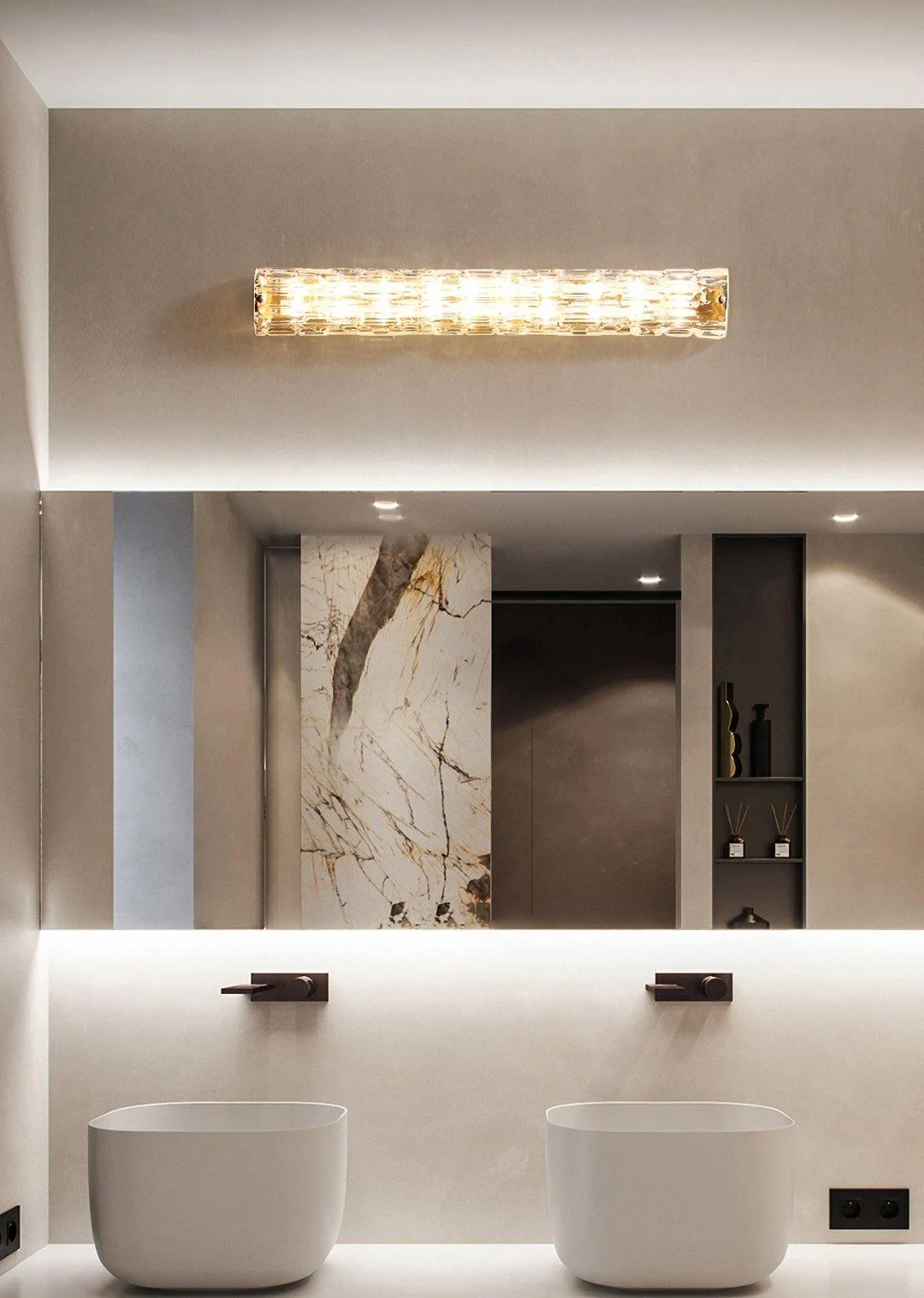 Lumix Brass Glass Glam Wall Lamp - Image 52