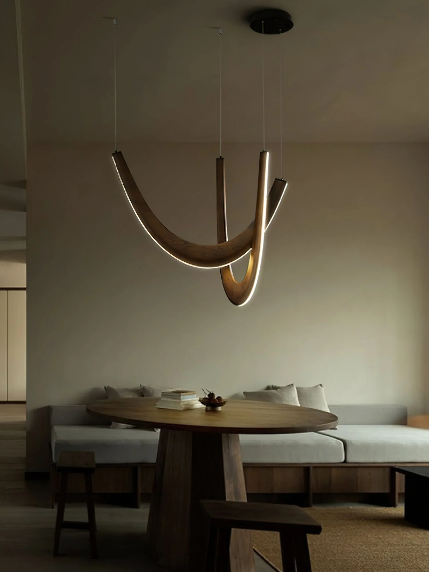 Lumora Wooden Pendant Lamp - Image 2