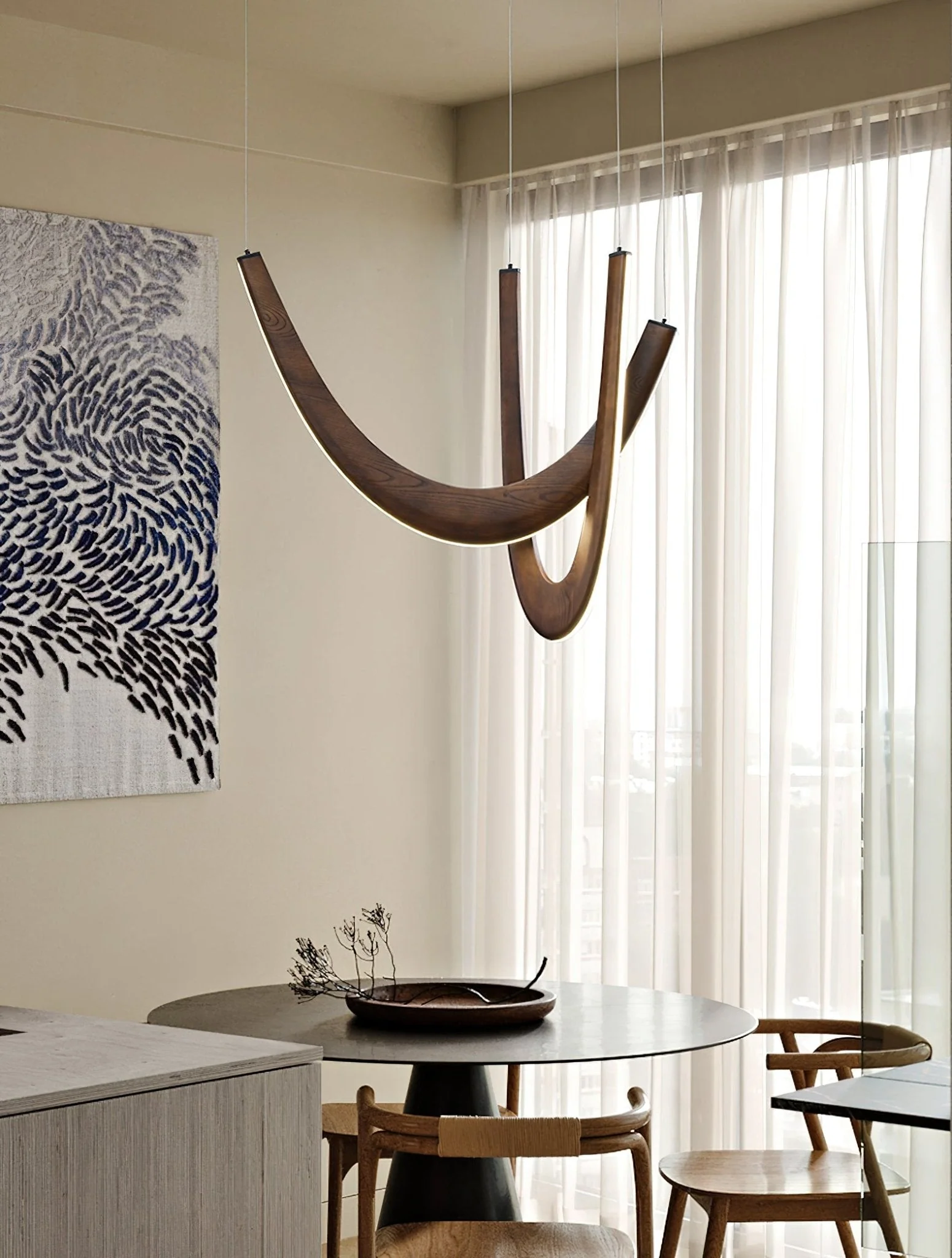 Lumora Wooden Pendant Lamp - Image 4