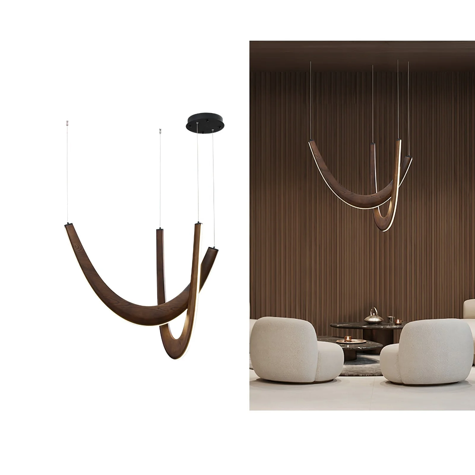 Lumora Wooden Pendant Lamp - Image 9