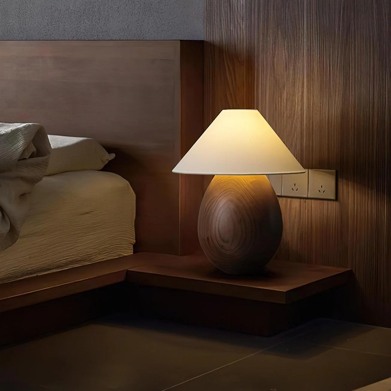 Luna Romantic Wood Table Lamp - Image 2