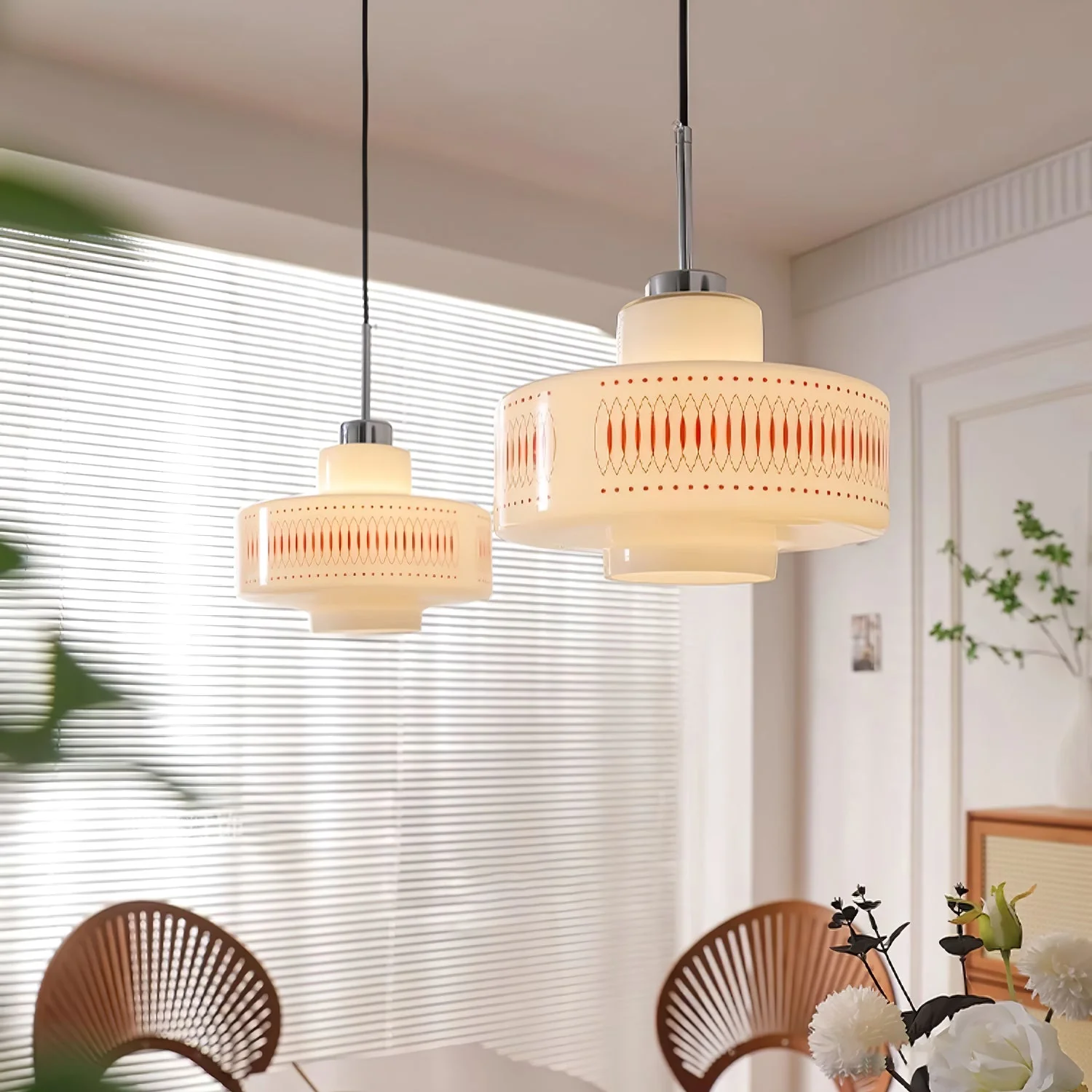 Luna Vintage Glass Pendant Lamp - Image 16