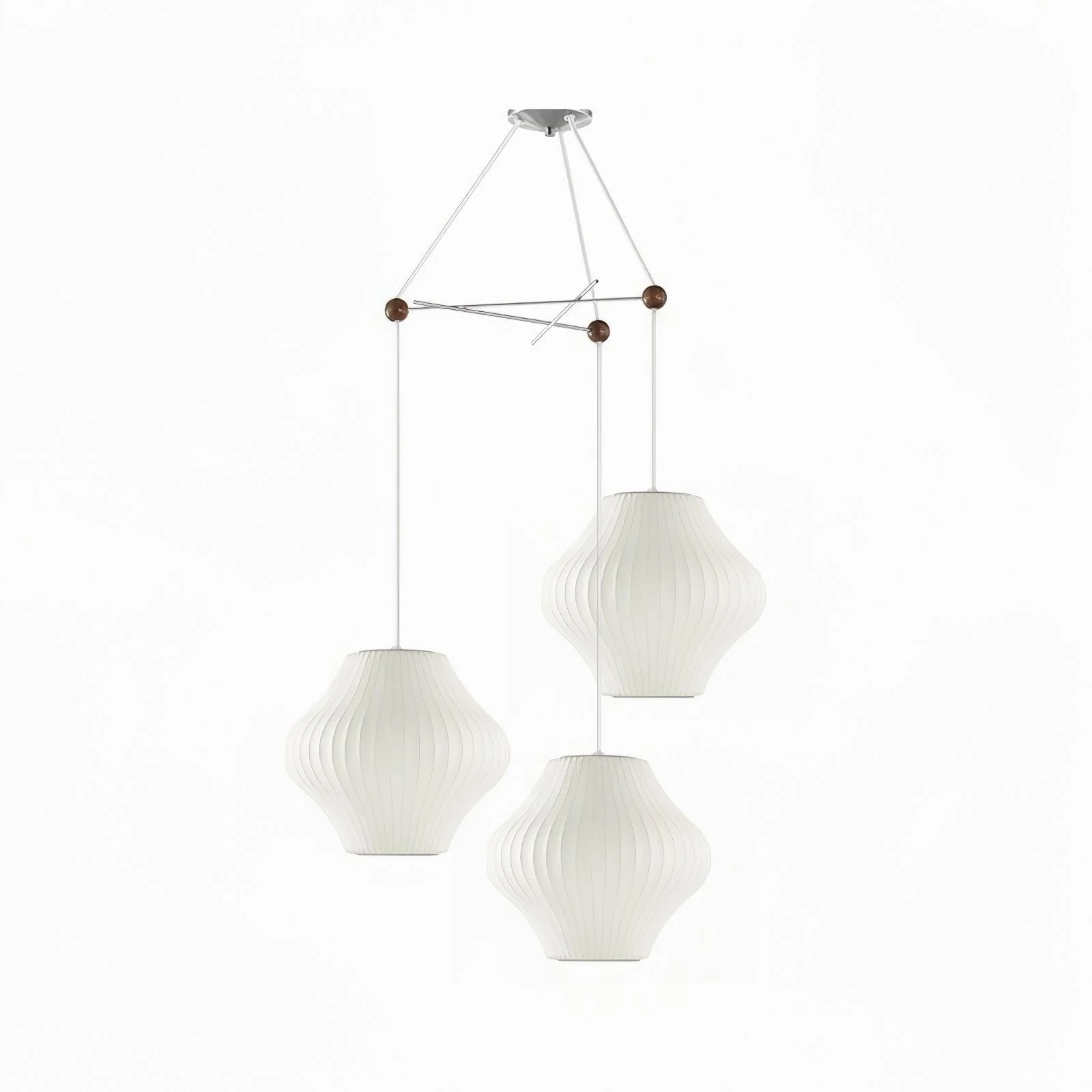 Lunar Modern Silk Pendant Lamp - Image 15