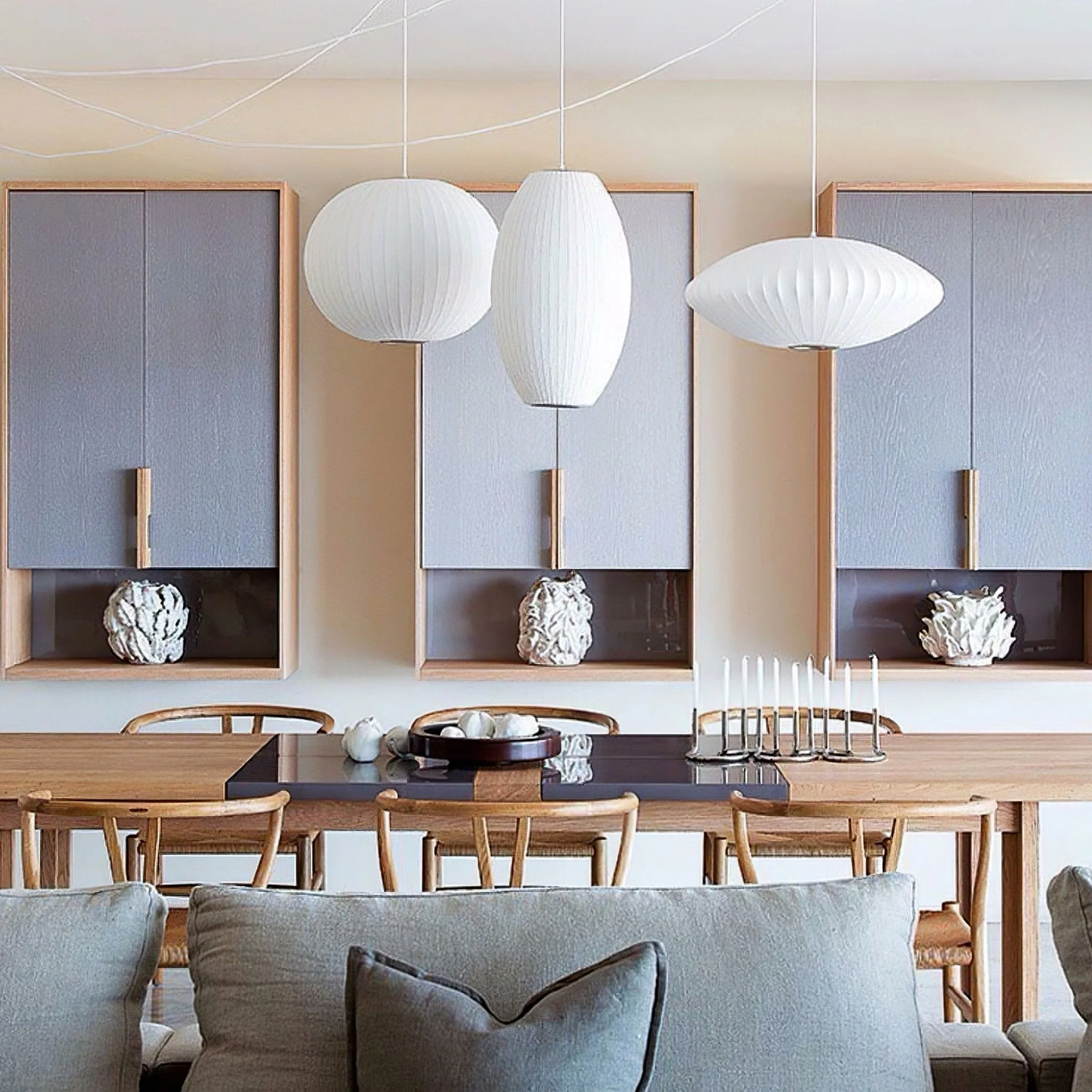 Lunar Modern Silk Pendant Lamp - Image 16