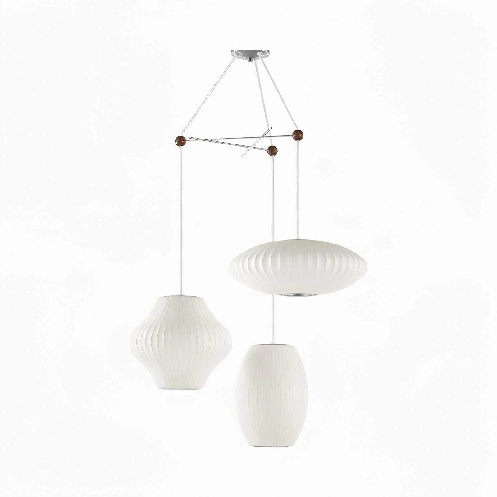 Lunar Modern Silk Pendant Lamp - Image 17