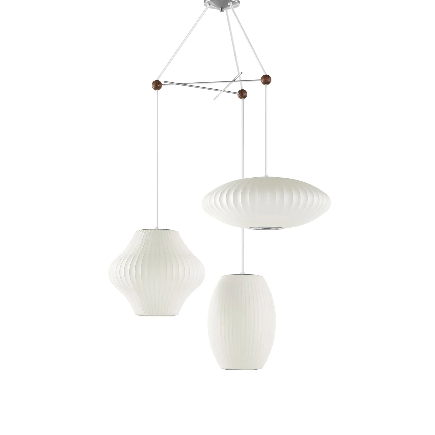 Lunar Modern Silk Pendant Lamp - Image 2