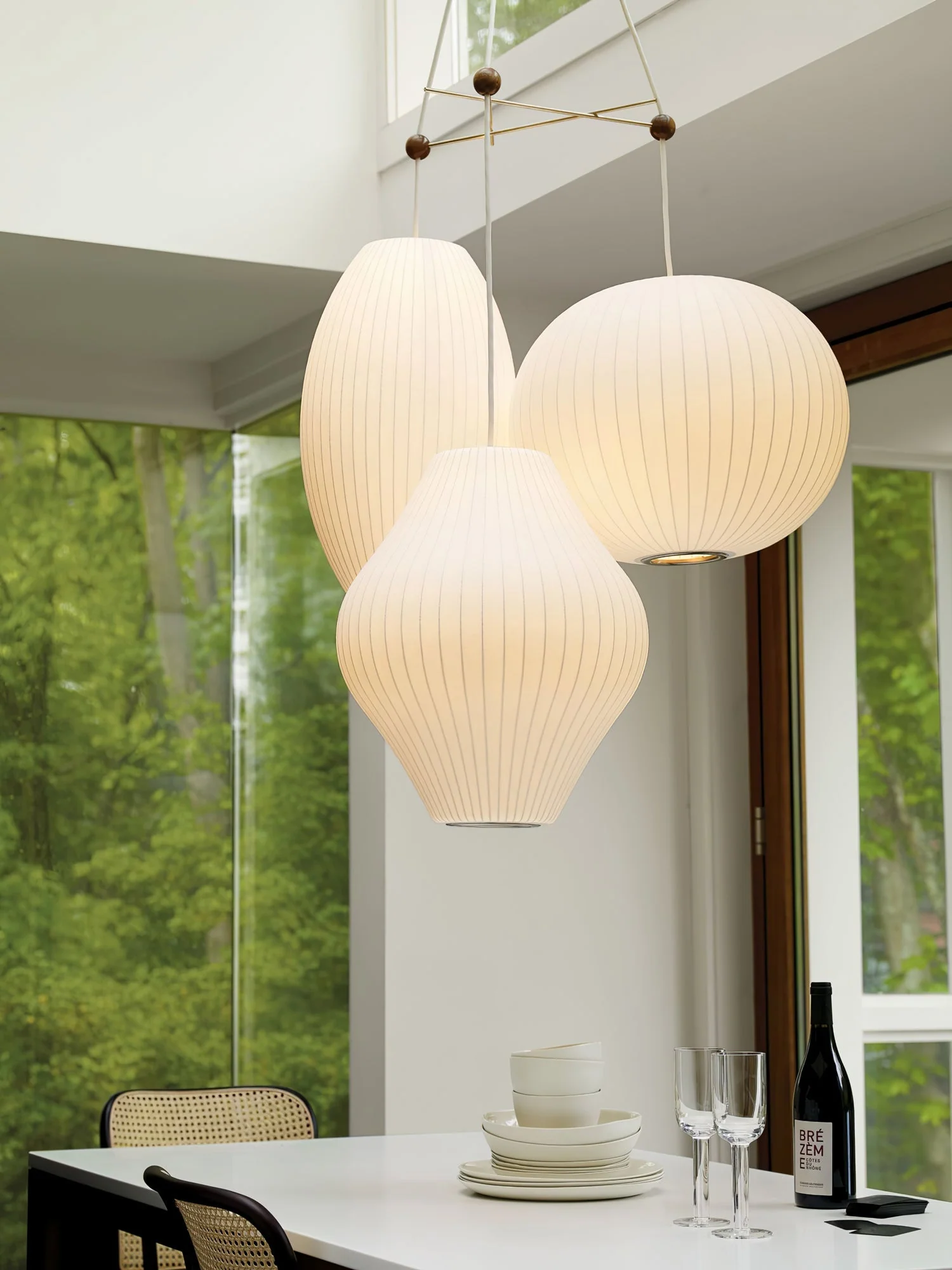 Lunar Modern Silk Pendant Lamp - Image 22
