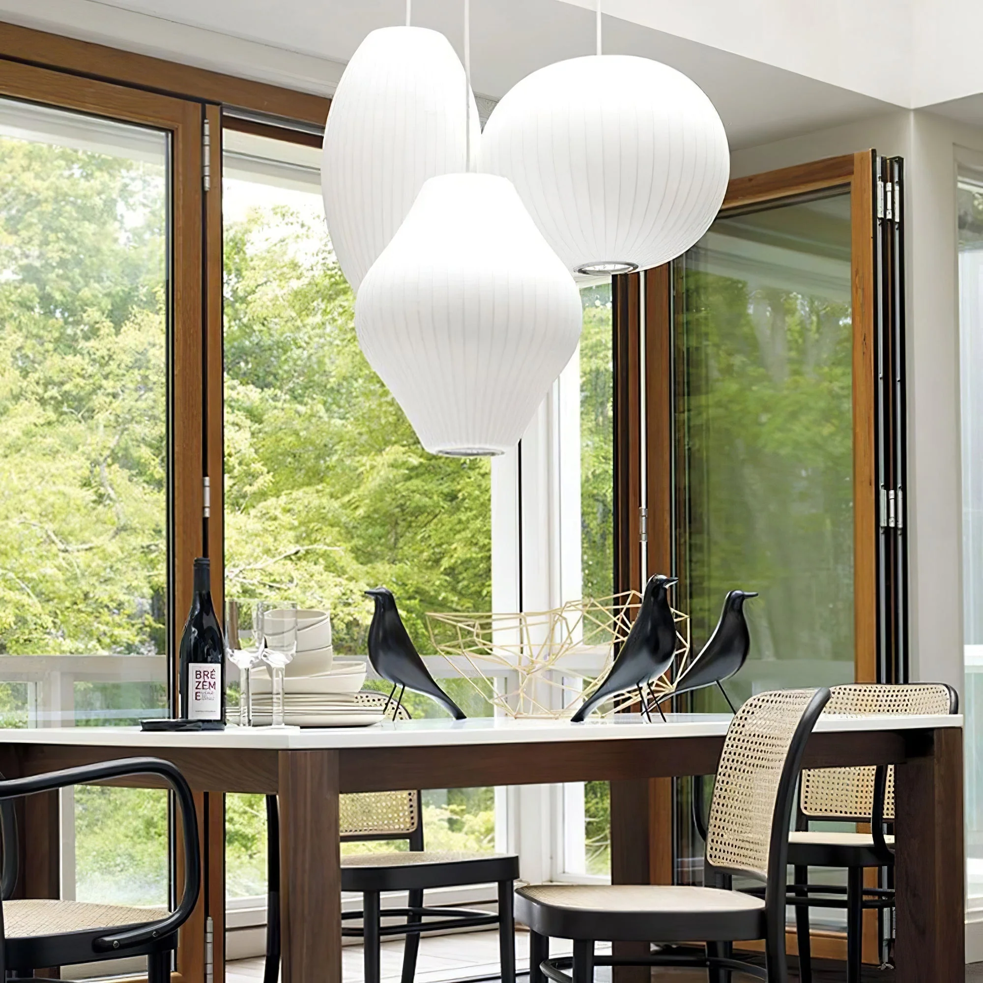 Lunar Modern Silk Pendant Lamp - Image 23