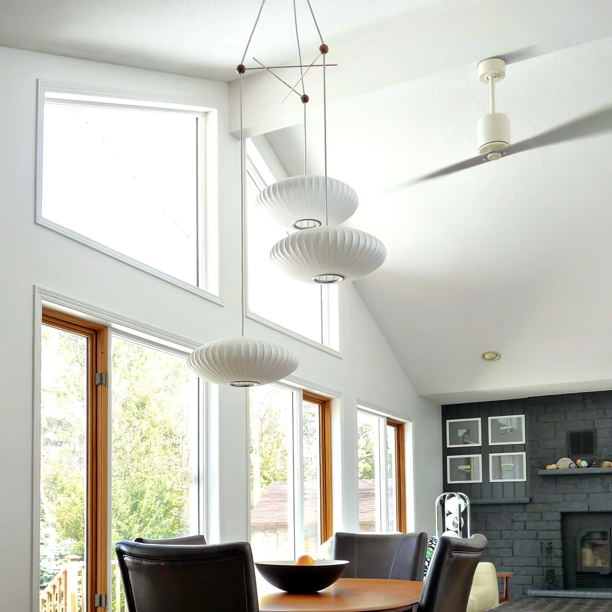 Lunar Modern Silk Pendant Lamp - Image 24
