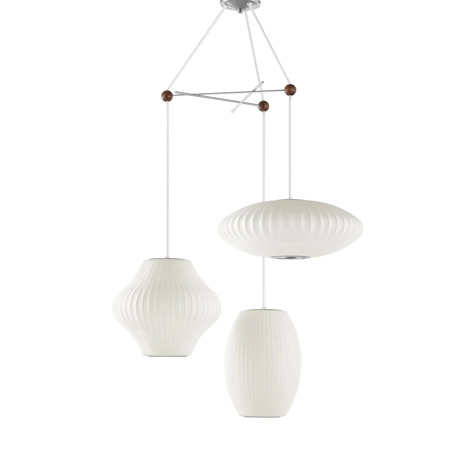 Lunar Modern Silk Pendant Lamp - Image 25