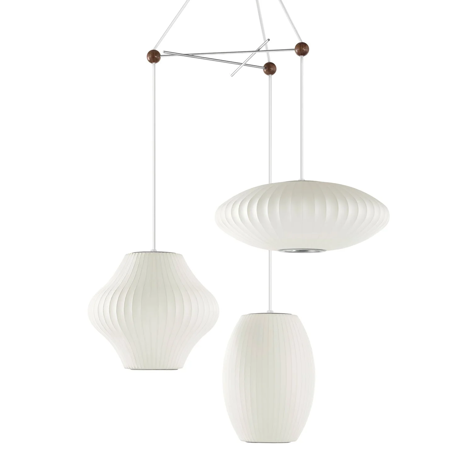 Lunar Modern Silk Pendant Lamp - Image 26