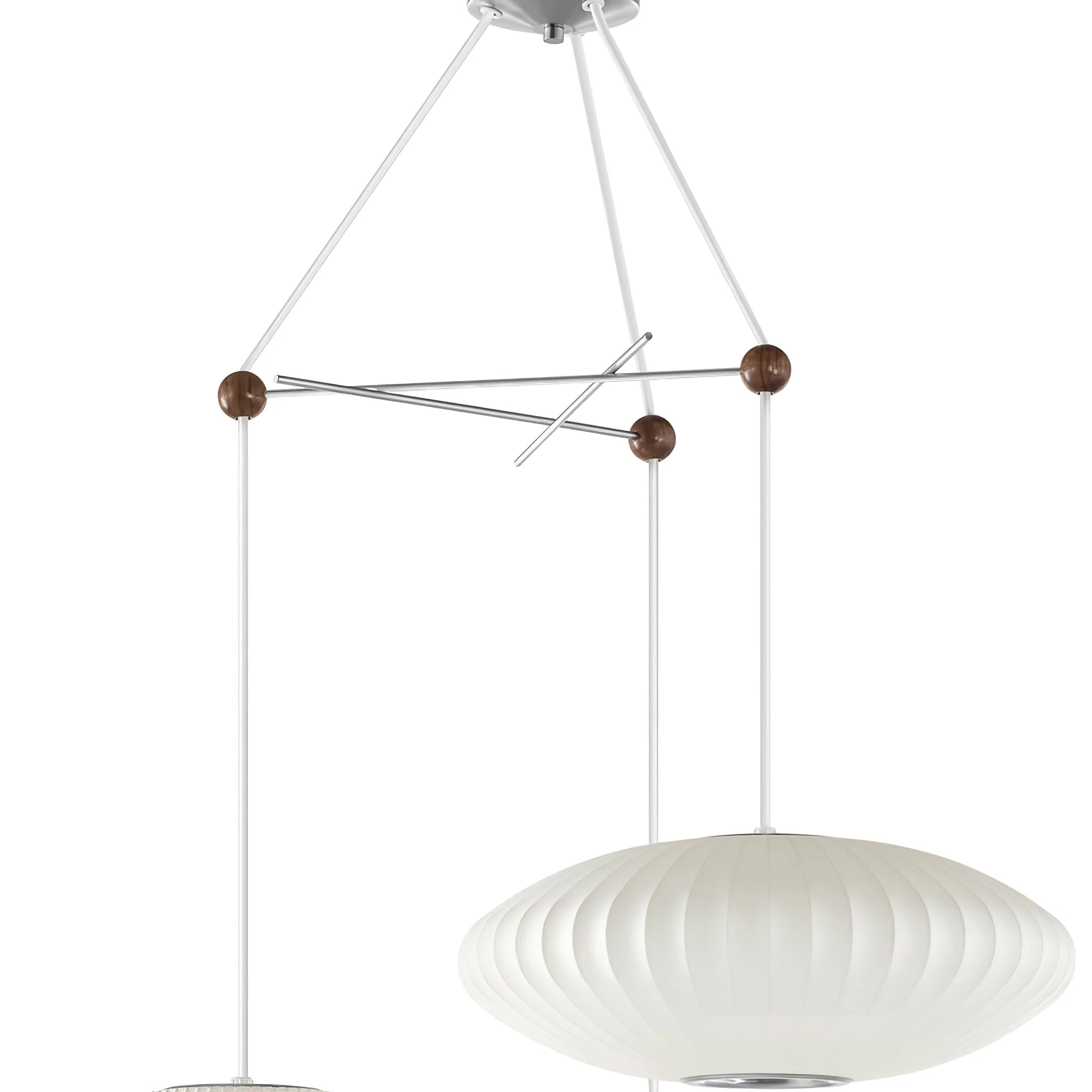 Lunar Modern Silk Pendant Lamp - Image 3