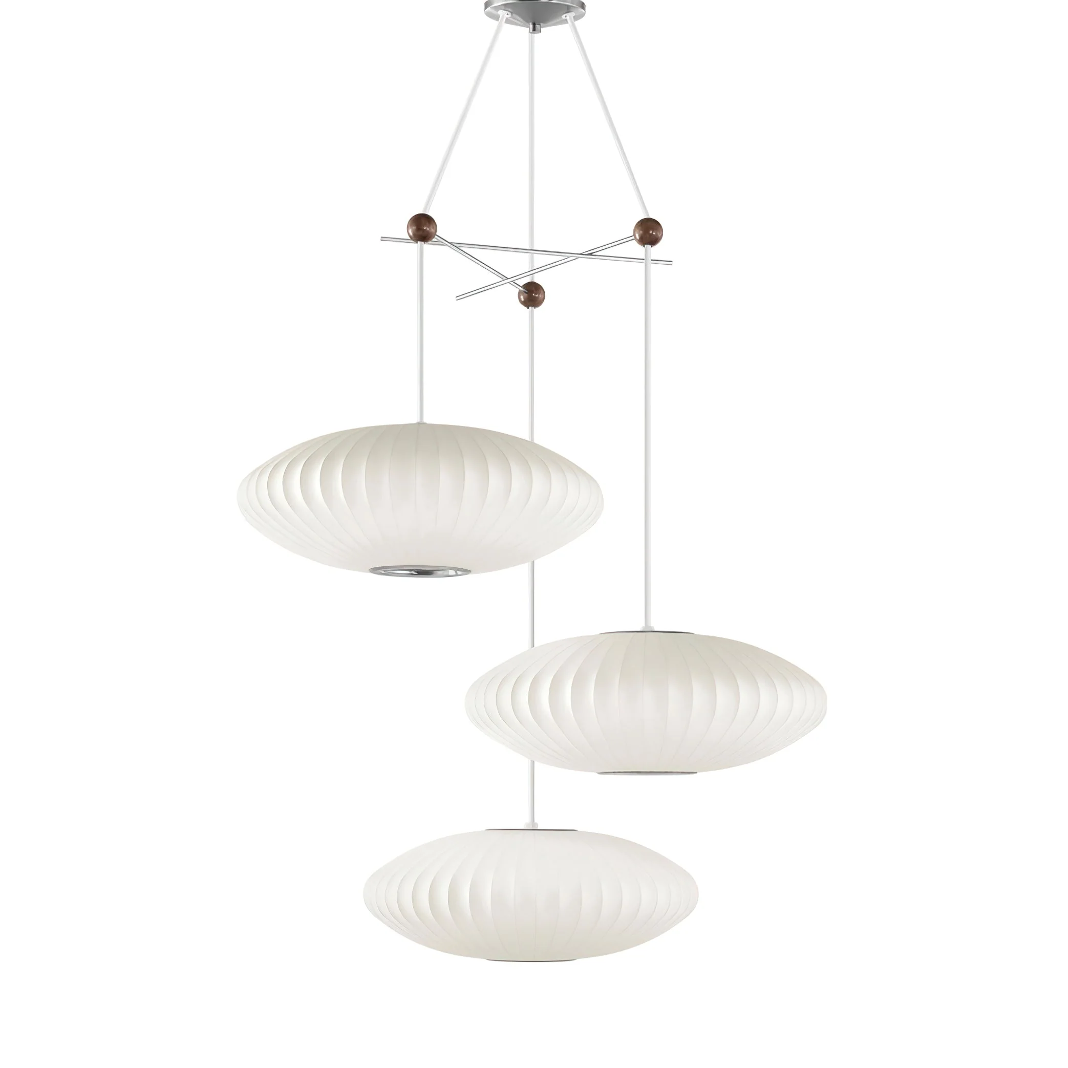 Lunar Modern Silk Pendant Lamp - Image 5