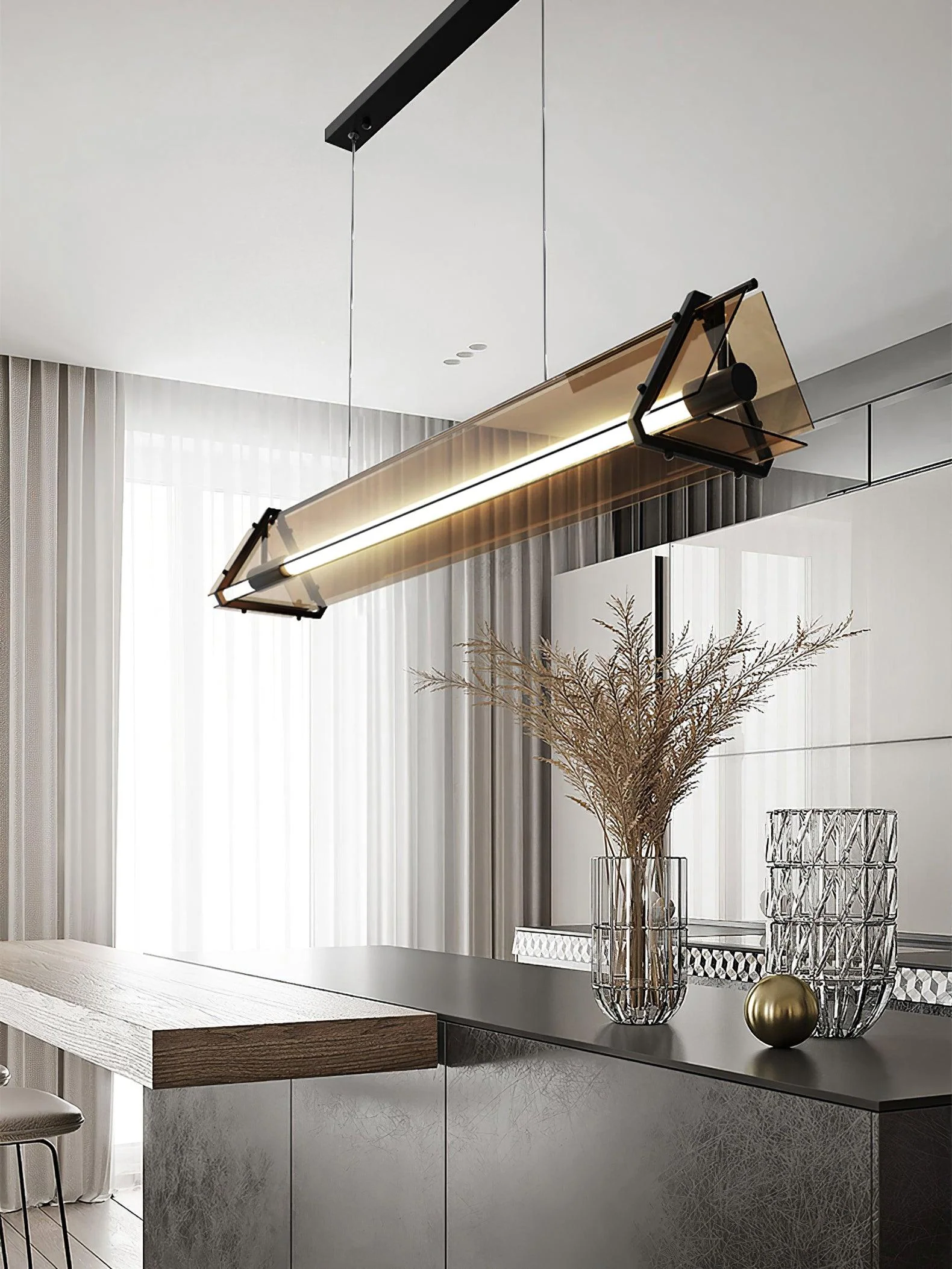 Lunaris Glass Minimalistic Pendant Light - Image 30