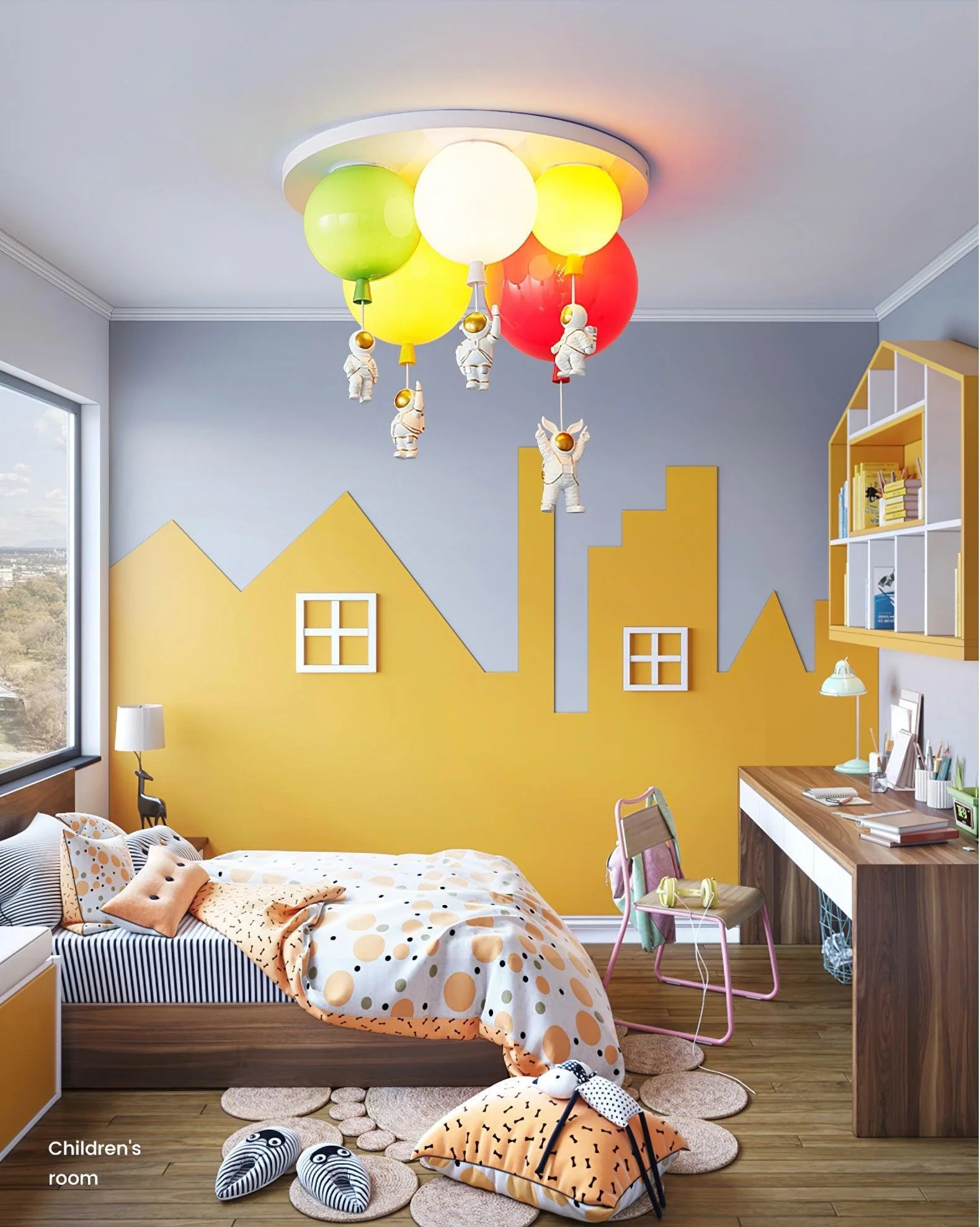 Lustra Ceiling Lamp Astronaut Glossy Balloon for Kid's Room - Image 10
